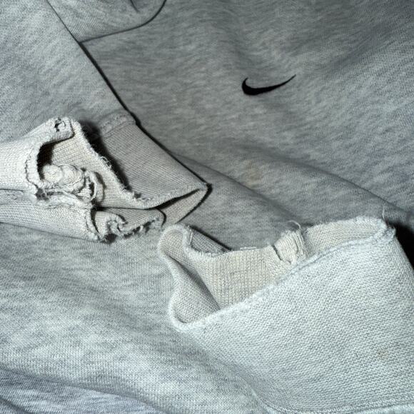 Vintage Nike Sweatshirt Womens M Gray Swoosh Y2K Sports Gym Essential Solid Rare - Picture 8 of 8